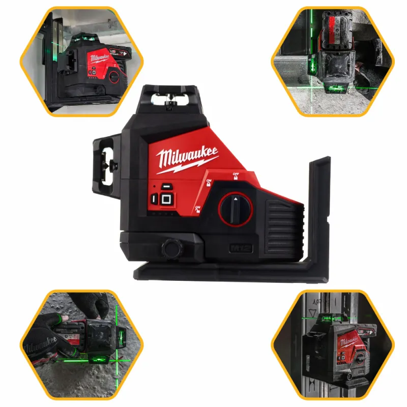 LASER PŁASZCZYZNOWY KRZYŻOWY M12 3PL-0C 360° MILWAUKEE