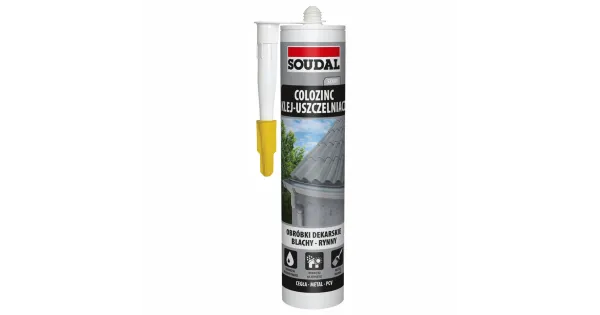 KLEJ USZCZELNIACZ DEKARSKI DO BLACH RYNIEN SZARY COLOZINC SOUDAL 290 ml