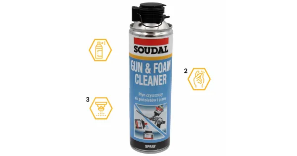 CZYŚCIK DO PIANY PŁYN CZYSZCZĄCY DO PISTOLETU CLICK & CLEAN SOUDAL 500 ml