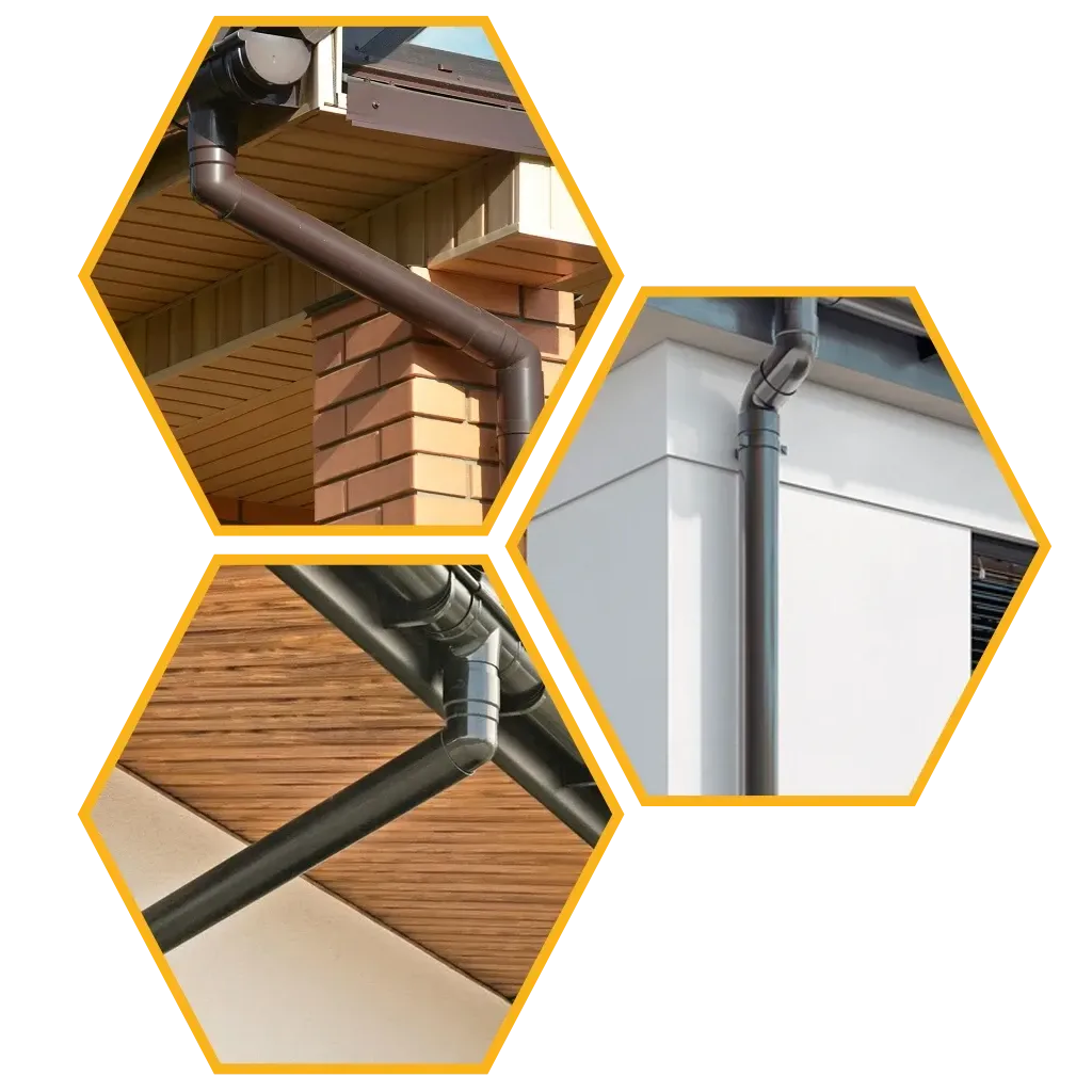 RURA SPUSTOWA PVC SYSTEM RYNNOWY 75/63 1,95m GRAFIT/ANTRACYT RAL 7016 KROP