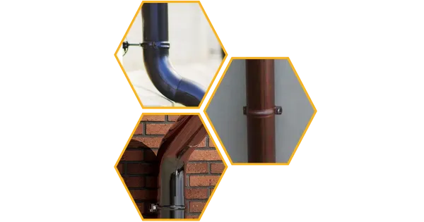 OBEJMA RURY SPUSTOWEJ PVC 63mm SYSTEM RYNNOWY 75/63 GRAFIT/ANTRACYT RAL 7016 KROP