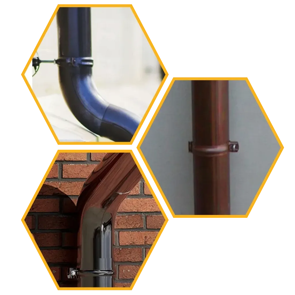 OBEJMA RURY SPUSTOWEJ PVC 63mm SYSTEM RYNNOWY 75/63 GRAFIT/ANTRACYT RAL 7016 KROP