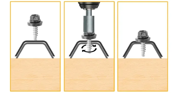 WKRĘTY SAMOWIERCĄCE FARMERSKIE SW8 4,8X35 WF-4835 RAL 8017