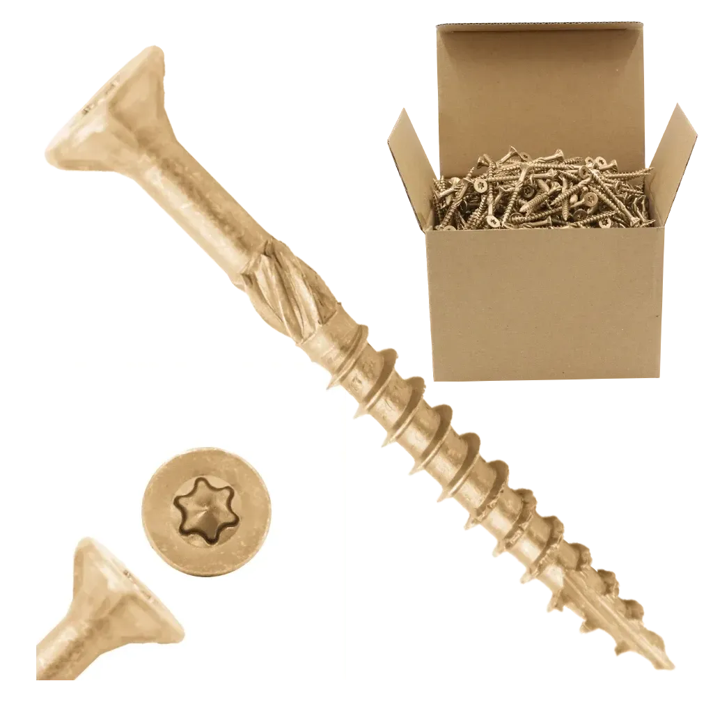 WKRĘTY CIESIELSKIE DO DREWNA 6x45 STOŻKOWE TORX 100szt WT-60045 AZMET