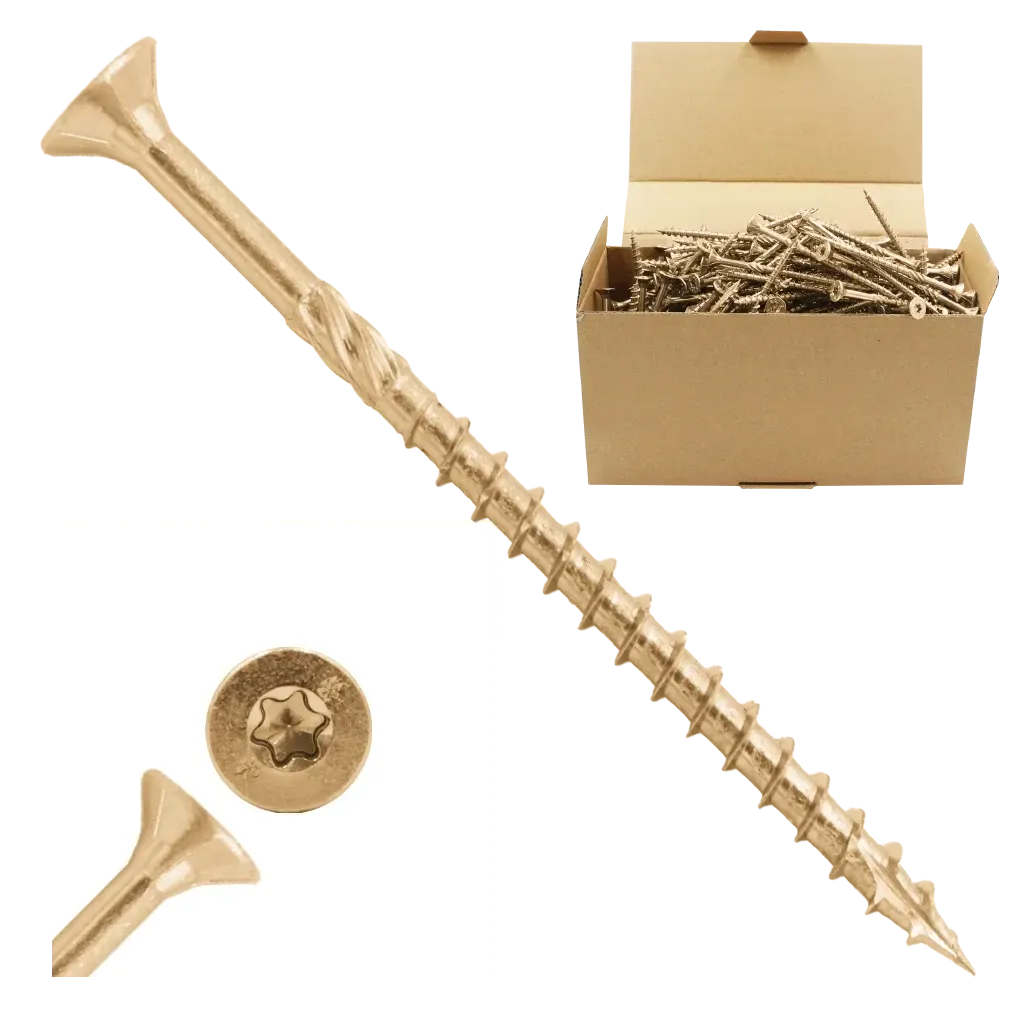 WKRĘTY CIESIELSKIE DO DREWNA 5x100 STOŻKOWE TORX 200szt WCS-05100 AZMET
