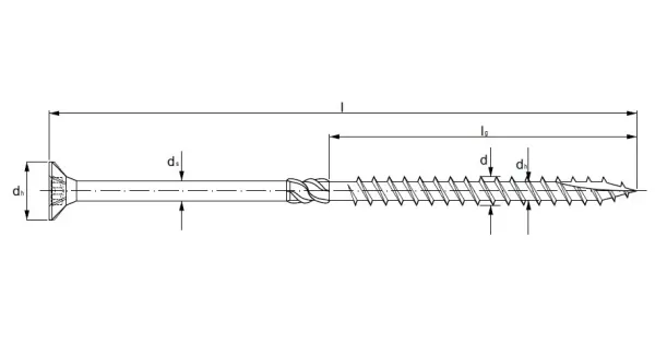 WKRĘTY CIESIELSKIE DO DREWNA 6x60 STOŻKOWE TORX 200szt WCS-06060 AZMET