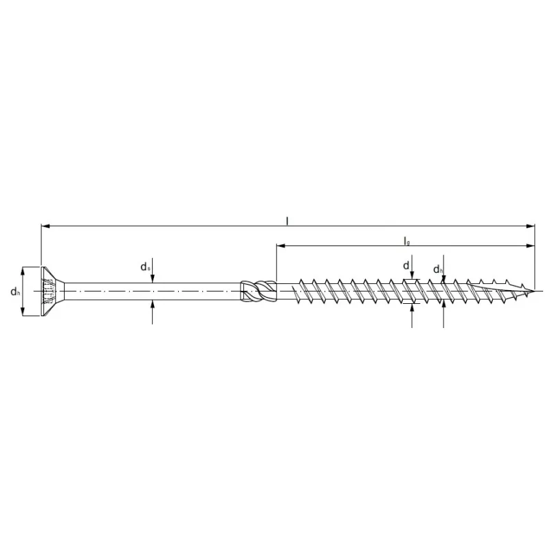 WKRĘTY CIESIELSKIE DO DREWNA 6x60 STOŻKOWE TORX 200szt WCS-06060 AZMET