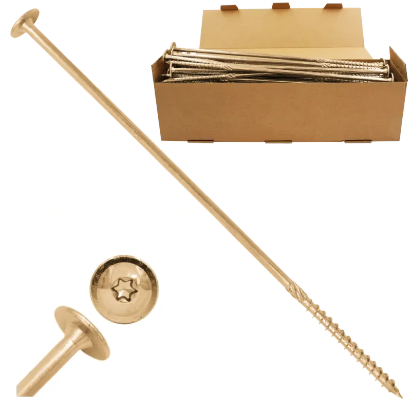 WKRĘTY CIESIELSKIE DO DREWNA 8x360 TALERZOWE TORX 50szt WCT-08360 AZMET