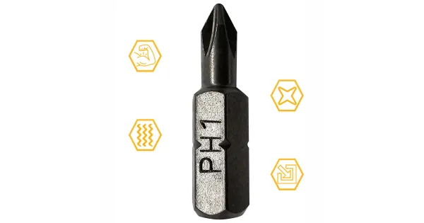 BIT KOŃCÓWKA DO WKRĘTAREK PH 1 25mm KRZYŻOWY PHILLIPS COBIT 1szt