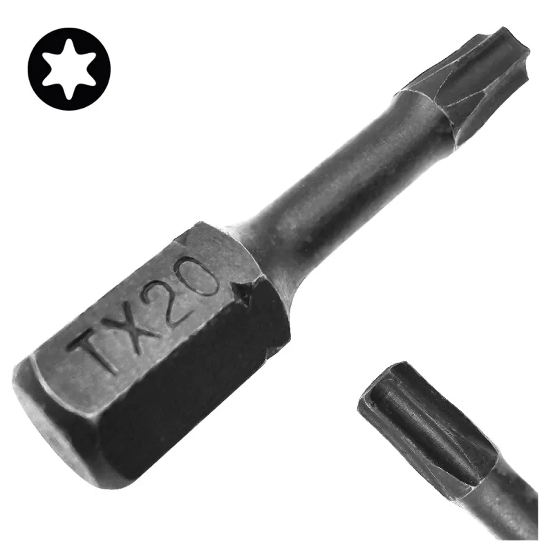 BIT KOŃCÓWKA UDAROWA TX 20 30mm GWIAZDKOWY TORX TORSION IMPACT COBIT 1szt