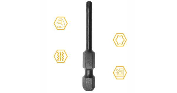 BIT KOŃCÓWKA UDAROWA TX 20 50mm GWIAZDKOWY TORX TORSION IMPACT COBIT 1szt