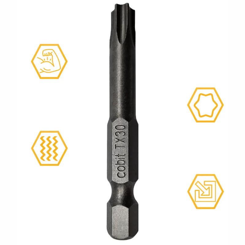 BIT KOŃCÓWKA DO WKRĘTAREK TX 30 50mm GWIAZDKOWY TORX TORSION COBIT 1szt