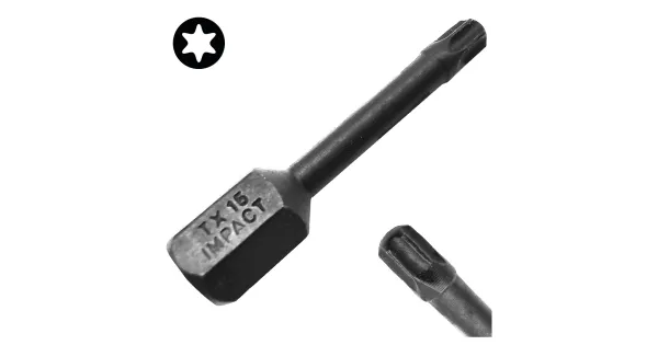 BIT KOŃCÓWKA UDAROWA TX 15 30mm GWIAZDKOWY TORX TORSION IMPACT COBIT 1szt