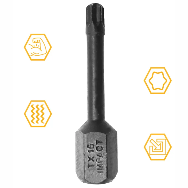 BIT KOŃCÓWKA UDAROWA TX 15 30mm GWIAZDKOWY TORX TORSION IMPACT COBIT 1szt