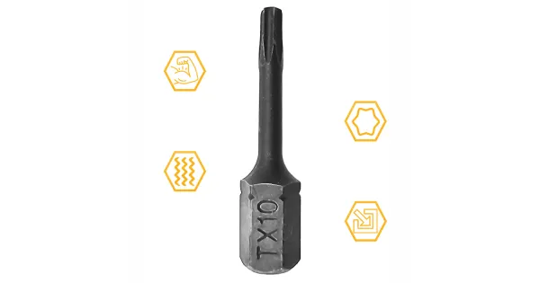 BIT KOŃCÓWKA UDAROWA TX 10 30mm GWIAZDKOWY TORX TORSION IMPACT COBIT 1szt