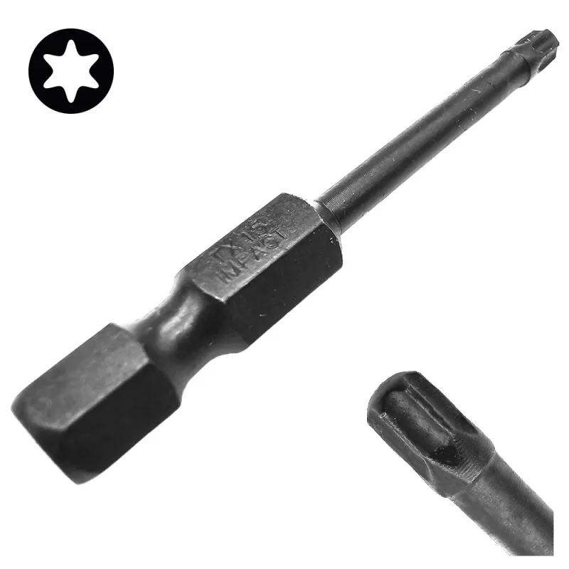 BIT KOŃCÓWKA UDAROWA TX 15 50mm GWIAZDKOWY TORX TORSION IMPACT COBIT 1szt