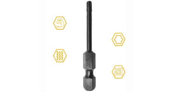 BIT KOŃCÓWKA UDAROWA TX 15 50mm GWIAZDKOWY TORX TORSION IMPACT COBIT 1szt