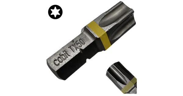 BIT KOŃCÓWKA DO WKRĘTAREK TX 50 25mm GWIAZDKOWY TORX COBIT 1szt