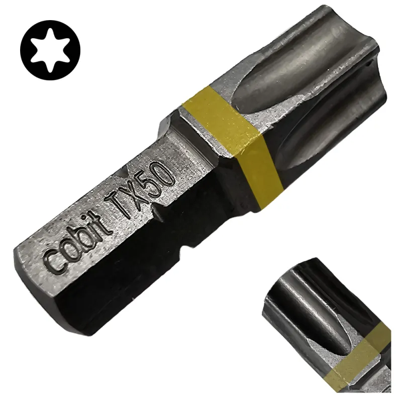 BIT KOŃCÓWKA DO WKRĘTAREK TX 50 25mm GWIAZDKOWY TORX COBIT 1szt