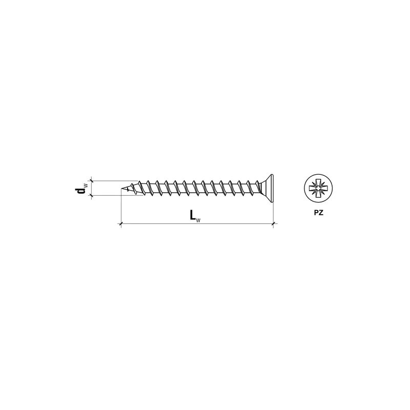 WKRĘTY HARTOWANE DO DREWNA 4x35 STOŻKOWE PZ2 OCYNK KLIMAS BLISTER 28 szt BWK-40035