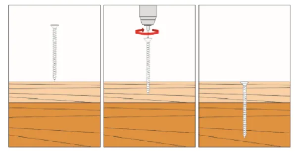 WKRĘTY HARTOWANE DO DREWNA 6x40 STOŻKOWE PZ2 OCYNK KLIMAS BLISTER 10 szt BWK-60040