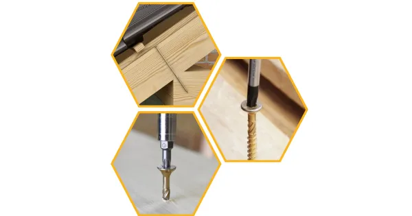 WKRĘTY CIESIELSKIE DO DREWNA 6x80 STOŻKOWE TORX BLISTER 6szt KLIMAS BWHT-60080