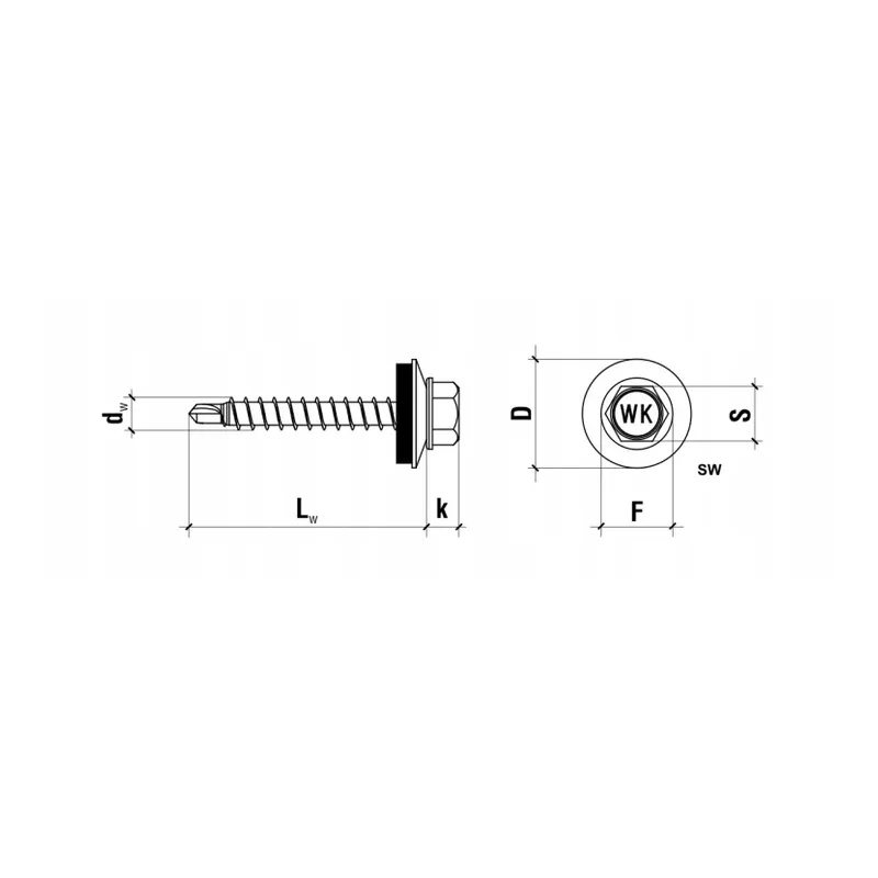 WKRĘTY FARMERSKIE 4,8x35 RAL 3011 FARMERY BLISTER 20szt BWFD-48035 KLIMAS