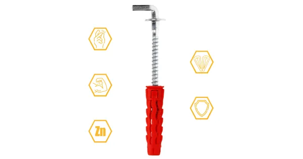 KOŁKI UNIWERSALNE Z HAKIEM PROSTYM 6x48 BLISTER 6szt KLIMAS                 BSFXL-06030048