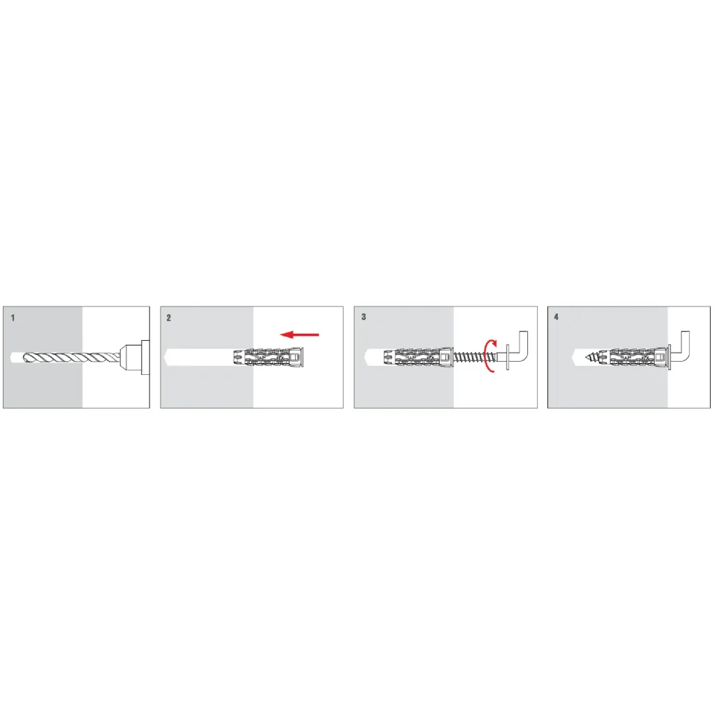 KOŁKI UNIWERSALNE Z HAKIEM PROSTYM 6x48 BLISTER 6szt KLIMAS                 BSFXL-06030048