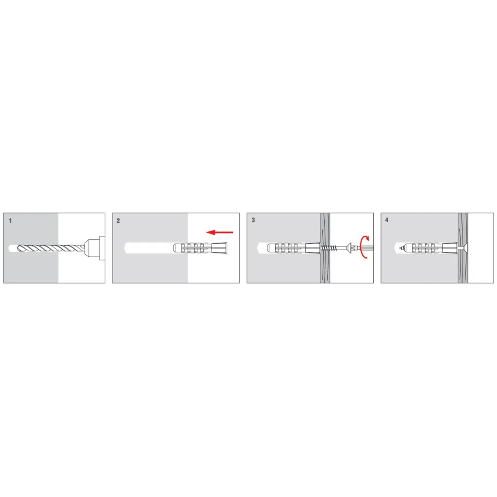 KOŁKI UNIWERSALNE 6x80 STOŻKOWE PZ2 OCYNK KLIMAS BLISTER 8szt BKW-08060