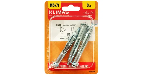 KOŁKI STALOWE MOLLY 5x71 BLISTER 3szt KLIMAS BMOL-05071