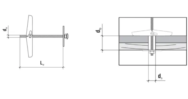 KOTWA SPRĘŻYNOWA PARASOLKA STALOWA M4x75 BLISTER 2szt KLIMAS                BM-04075